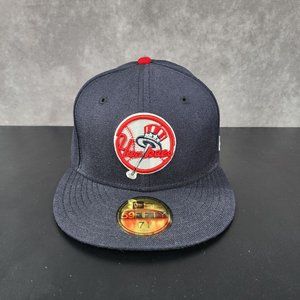 New Era 59FIFTY NY Yankees Blue Fitted Hat Size 7 1/4
